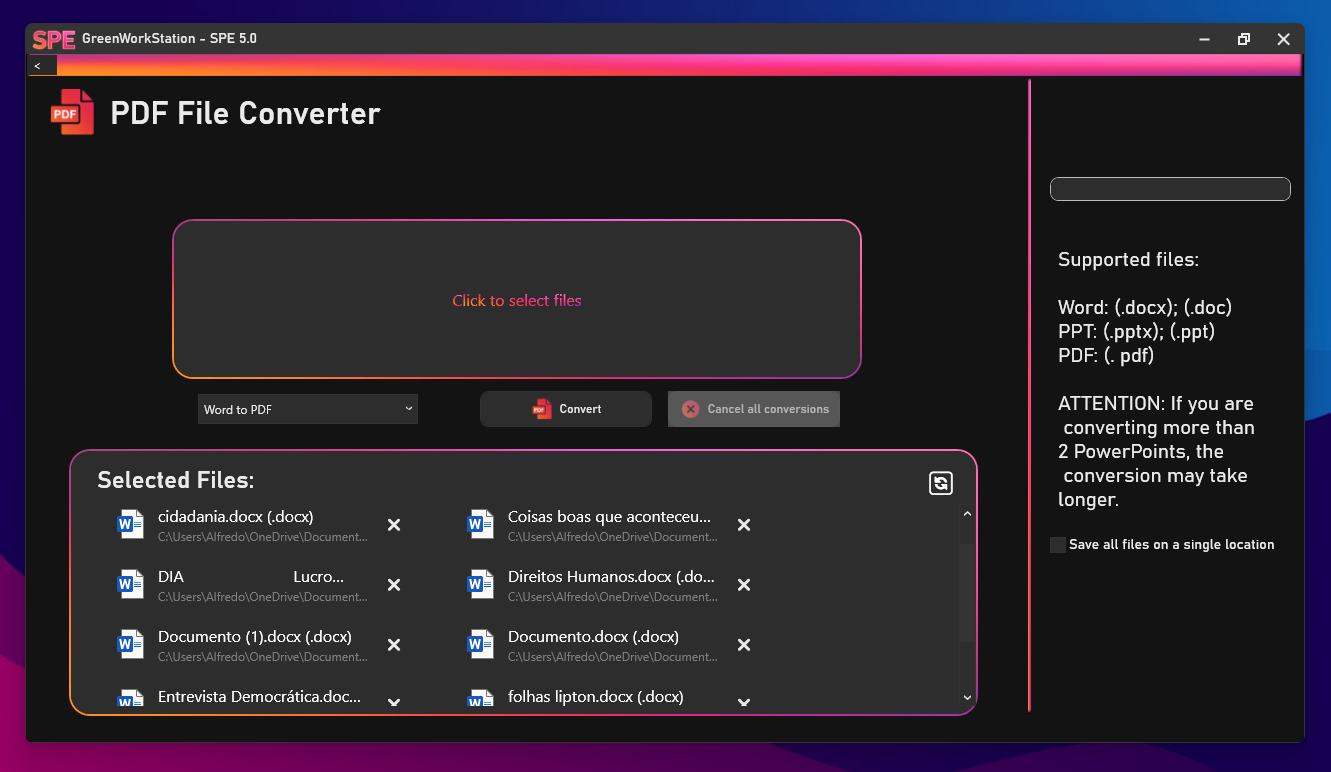 Nova tela inicial SPE 5